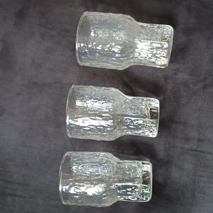 $4 Add-on Small Textured Juice Glasses - Set of 3